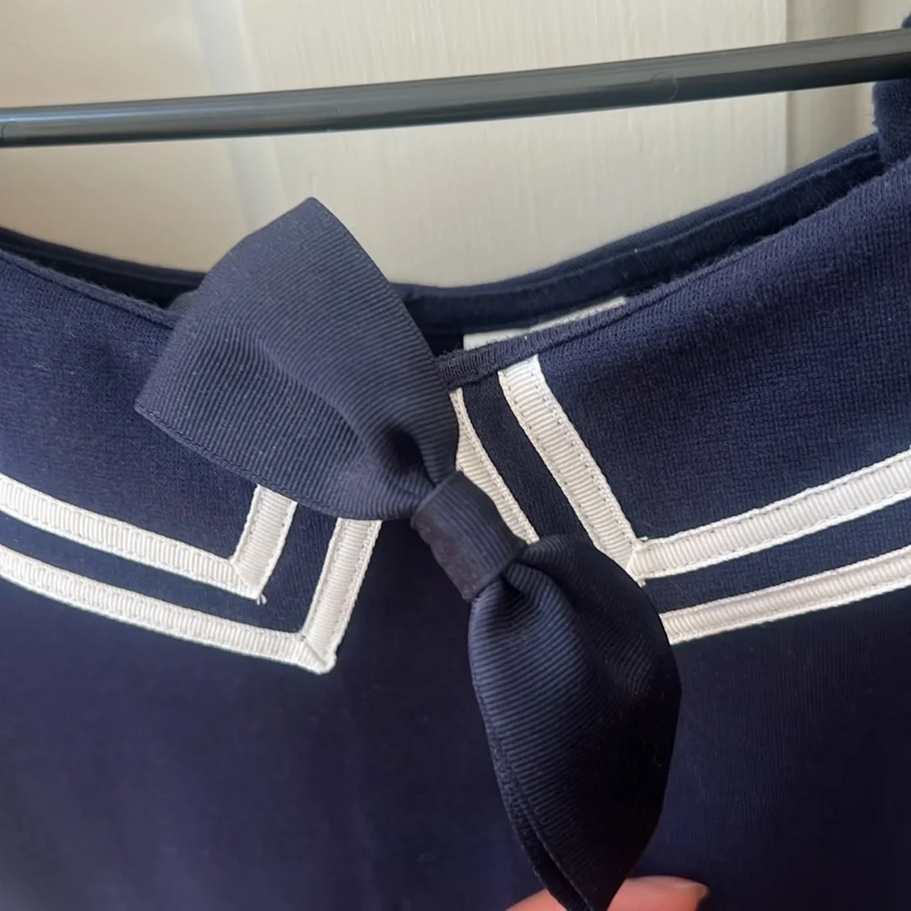 Janie & Jack blue and white sailor dress. Matching headband included. Size 8 G - Picture 4 of 6